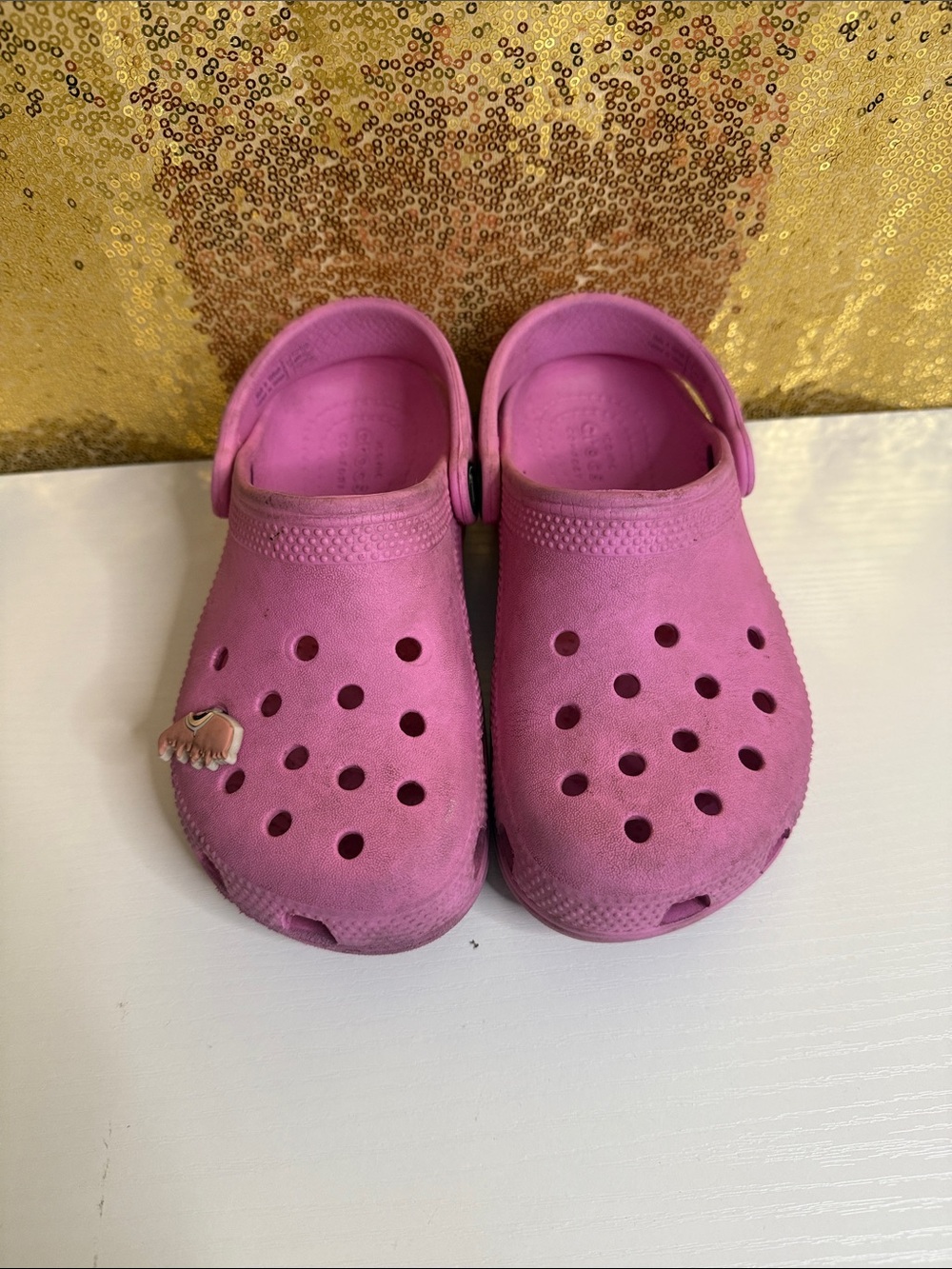 CROCS Kids Bubblegum Pink Classic Clog Sandals - Picture 2 of 8